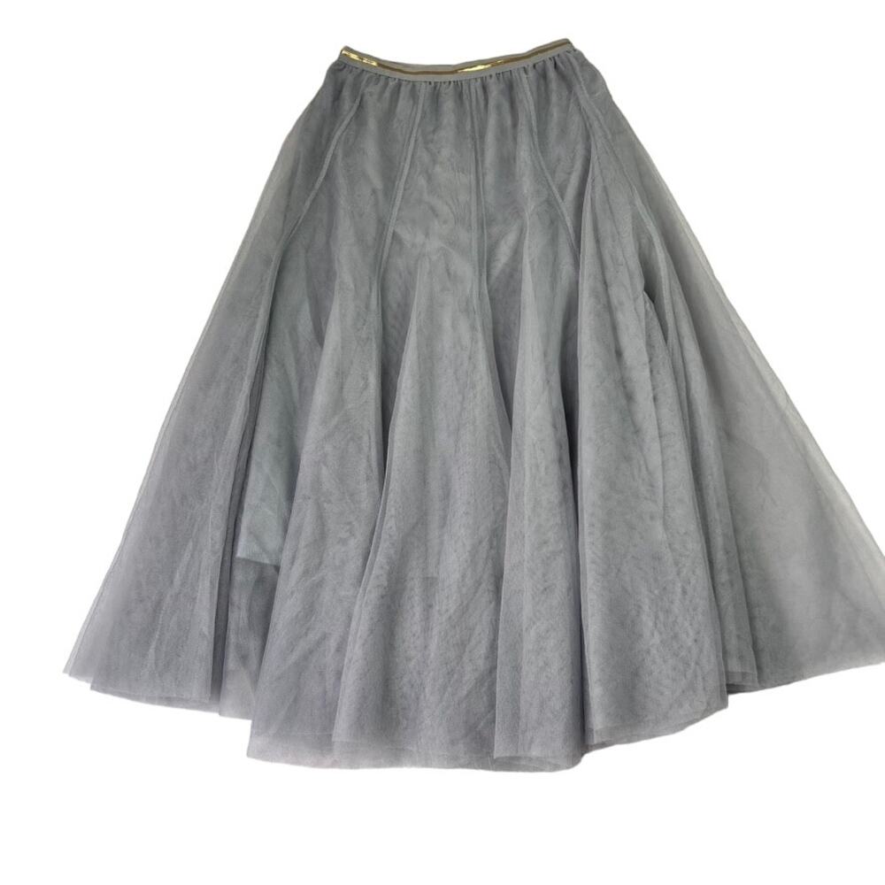 Skirt Womens Tulle Pleated High Waist Holiday Fishtail Patchwork Skirt Lined - Picture 4 of 10